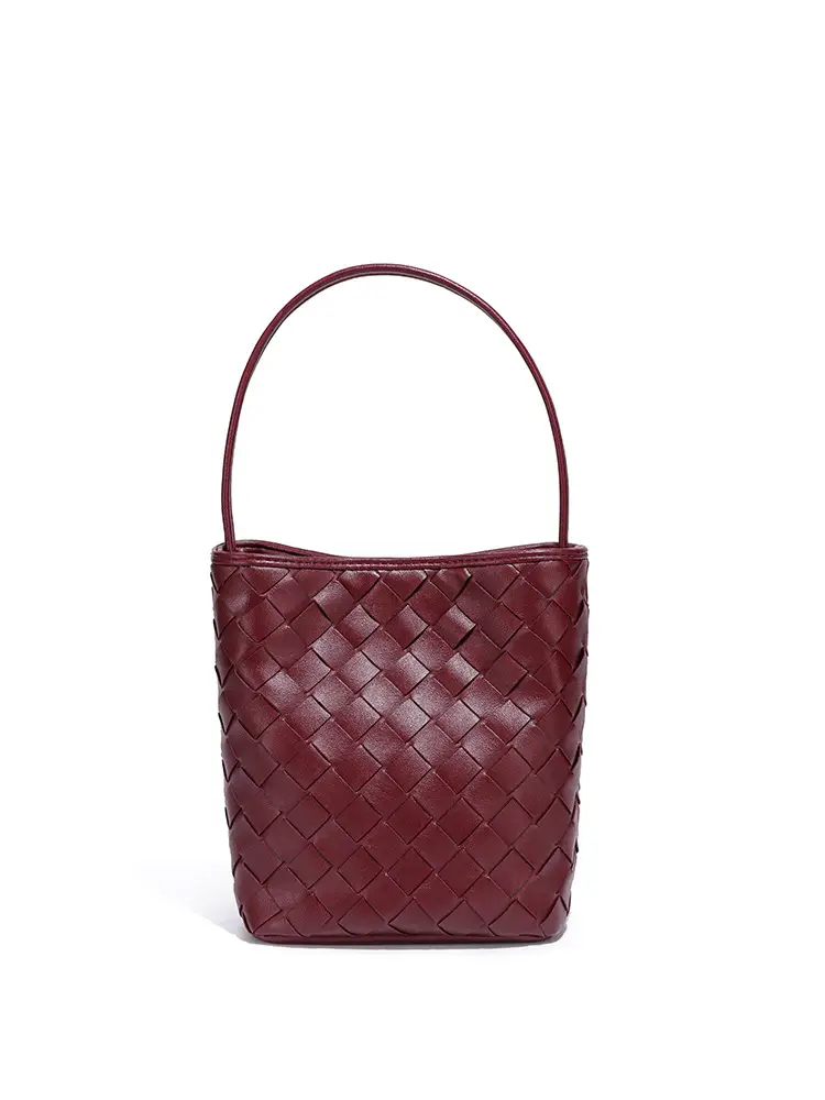 Black Woven One Shoulder Mobile Bag - Image 7