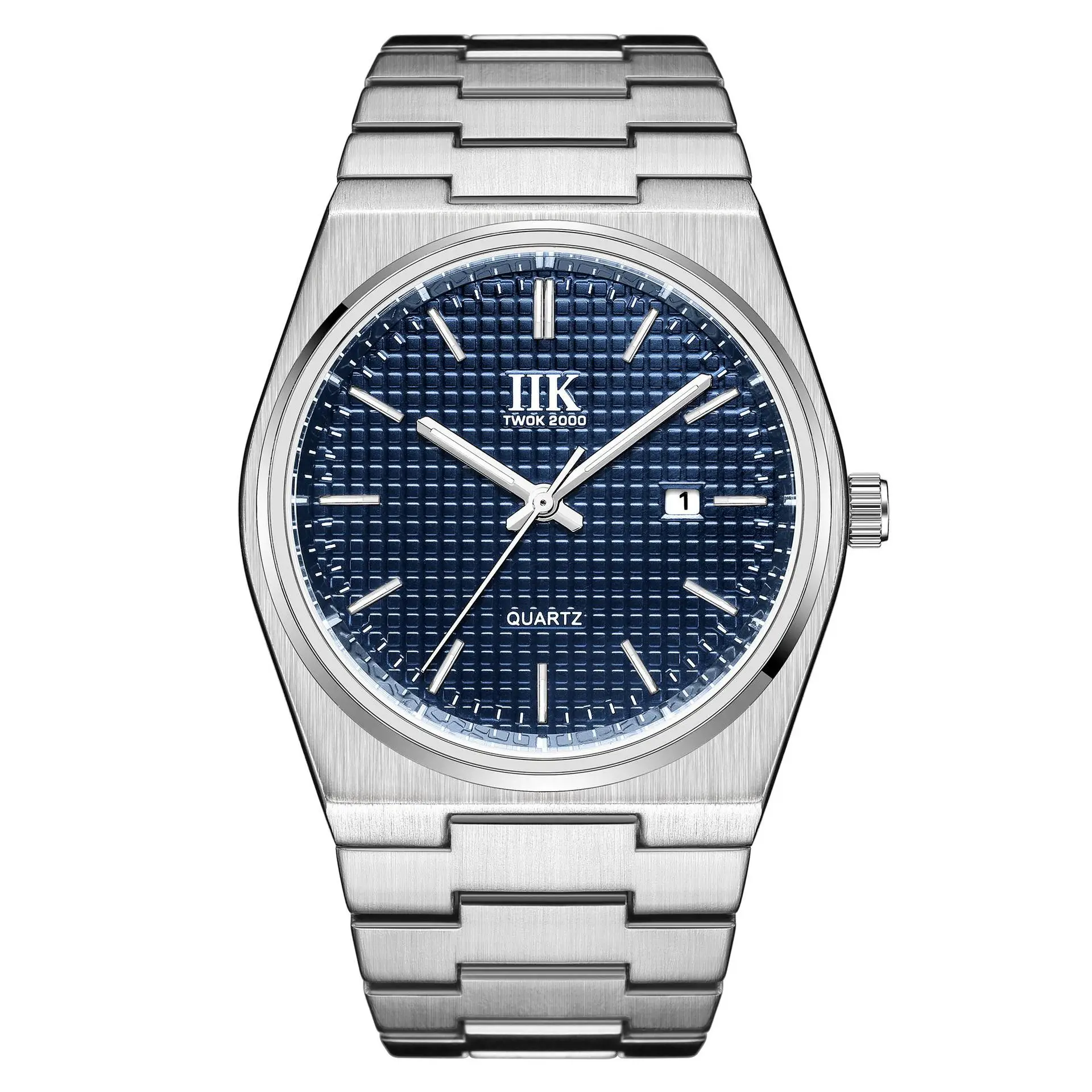 International IIK1380 Men's Quartz Watch Rose Black Blue Stainless Steel - Image 2