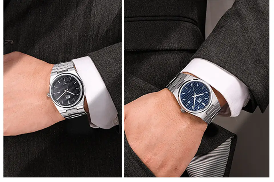 International IIK1380 Men's Quartz Watch Rose Black Blue Stainless Steel — feature 8