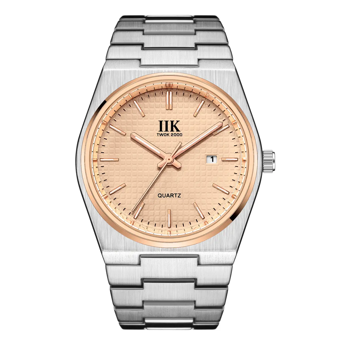 International IIK1380 Men's Quartz Watch Rose Black Blue Stainless Steel - Image 6