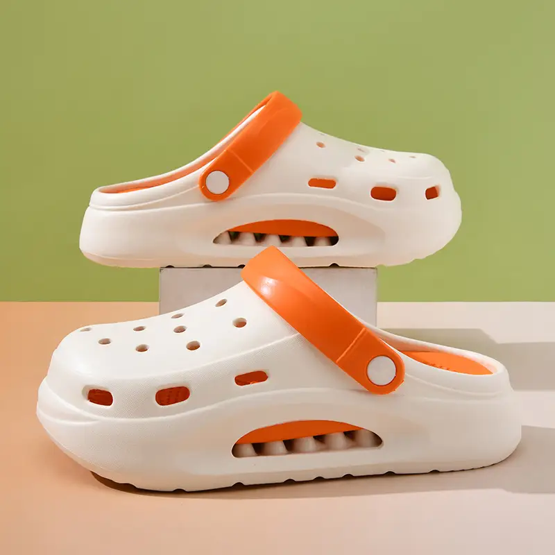 EVA Hole Shoes Women's Summer Outer Wear Slippers with Feeling of Stamping on Shoes Height-increasing Thick Bottom Non-slip Wear-resistant Cute Beach Baotou Slippers - Image 5