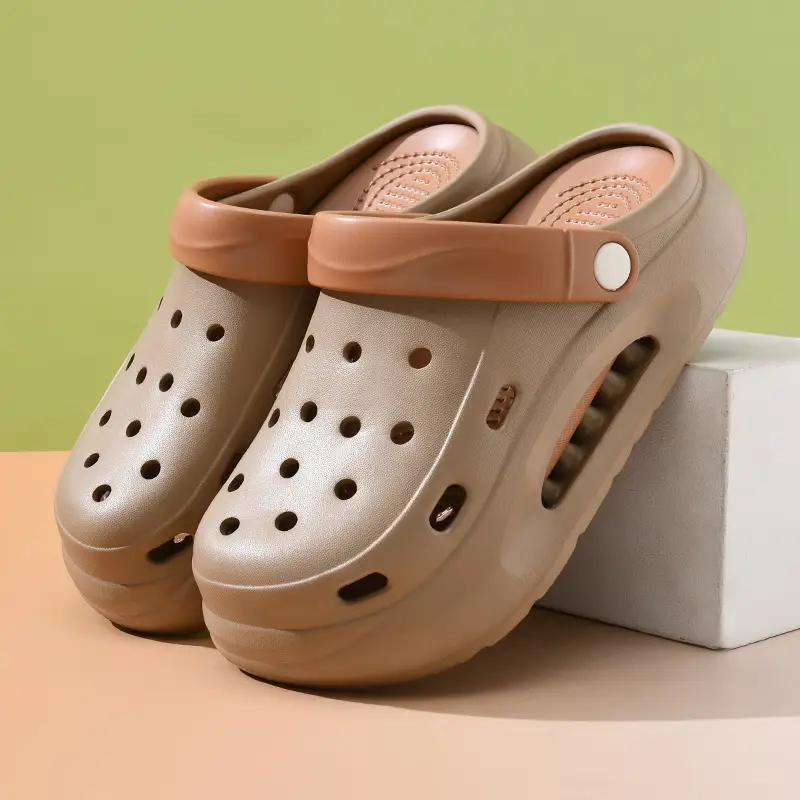 EVA Hole Shoes Women's Summer Outer Wear Slippers with Feeling of Stamping on Shoes Height-increasing Thick Bottom Non-slip Wear-resistant Cute Beach Baotou Slippers - Image 6