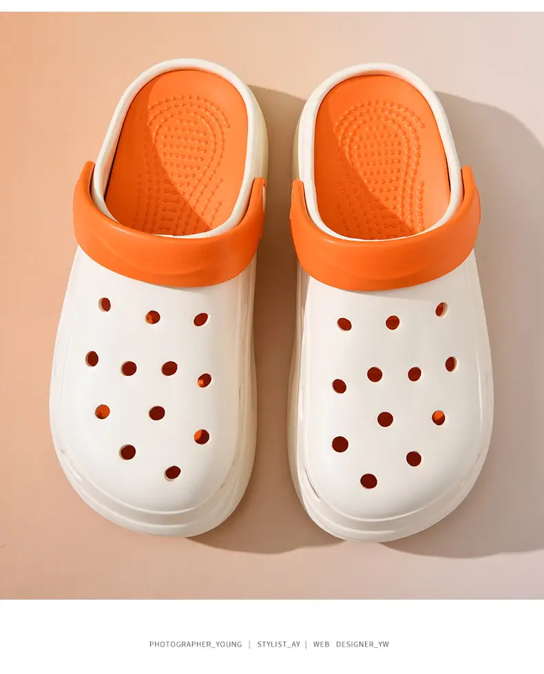 EVA Hole Shoes Women's Summer Outer Wear Slippers with Feeling of Stamping on Shoes Height-increasing Thick Bottom Non-slip Wear-resistant Cute Beach Baotou Slippers — feature 14