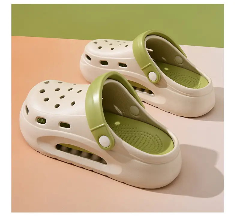 EVA Hole Shoes Women's Summer Outer Wear Slippers with Feeling of Stamping on Shoes Height-increasing Thick Bottom Non-slip Wear-resistant Cute Beach Baotou Slippers — feature 15