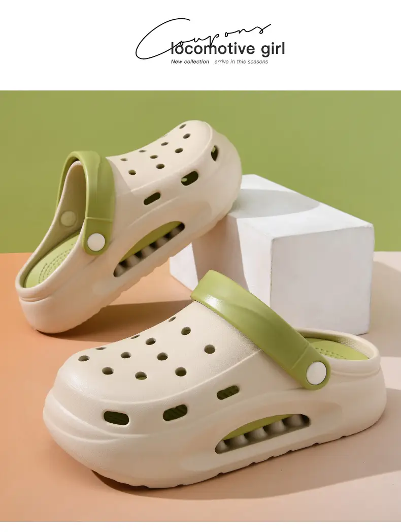 EVA Hole Shoes Women's Summer Outer Wear Slippers with Feeling of Stamping on Shoes Height-increasing Thick Bottom Non-slip Wear-resistant Cute Beach Baotou Slippers — feature 17