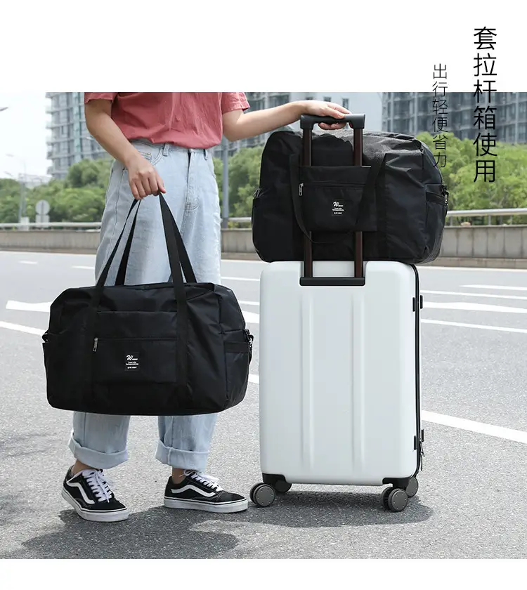 Blue Travel Duffel Bag with Sleeves & Shoulder Strap — feature 11