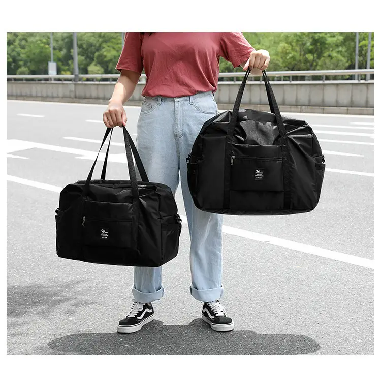 Blue Travel Duffel Bag with Sleeves & Shoulder Strap — feature 18