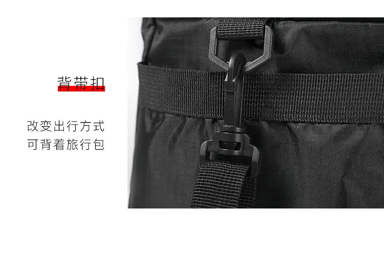 Blue Travel Duffel Bag with Sleeves & Shoulder Strap — feature 24