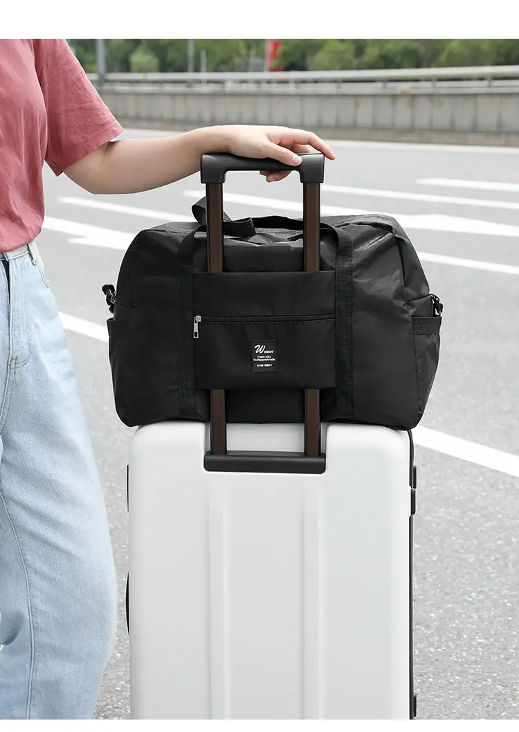 Blue Travel Duffel Bag with Sleeves & Shoulder Strap — feature 4