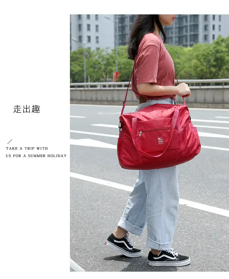 Blue Travel Duffel Bag with Sleeves & Shoulder Strap — feature 6