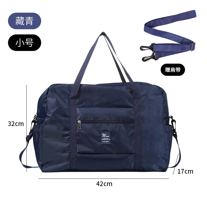 Blue Travel Duffel Bag with Sleeves & Shoulder Strap - Image 7