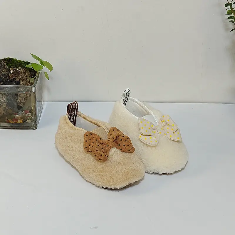 Autumn Winter Baby Fur Lined Princess Shoes — feature 12