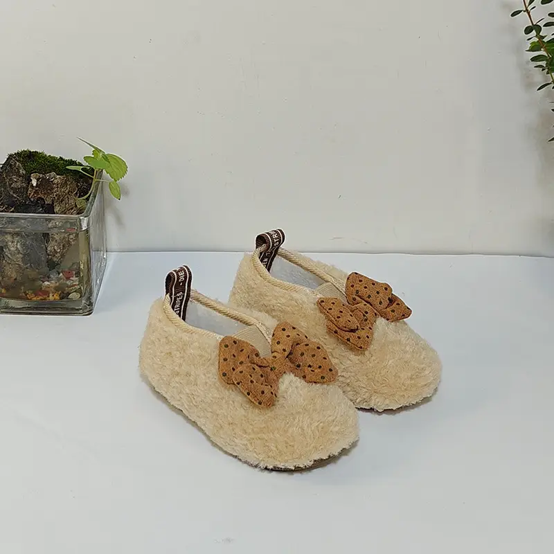 Autumn Winter Baby Fur Lined Princess Shoes — feature 13