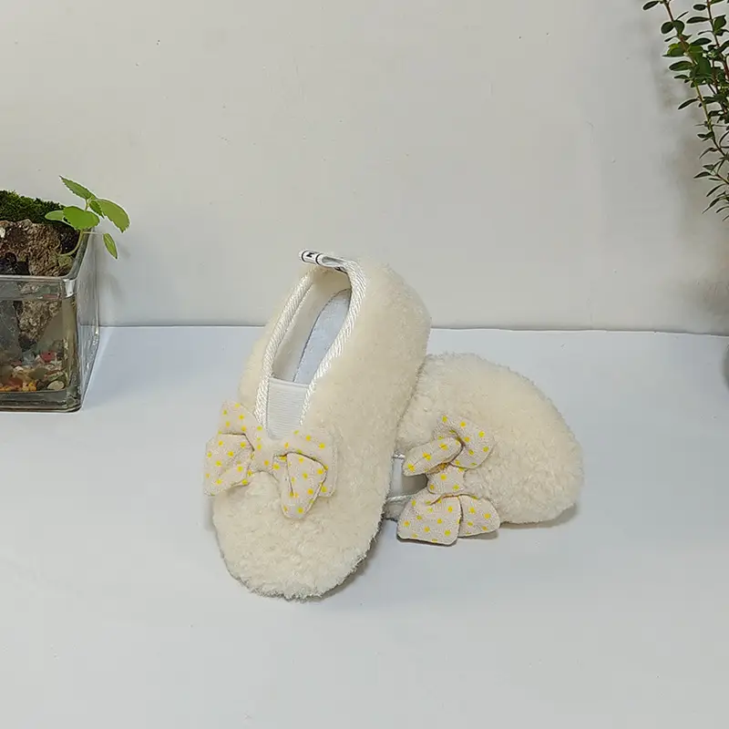 Autumn Winter Baby Fur Lined Princess Shoes — feature 5