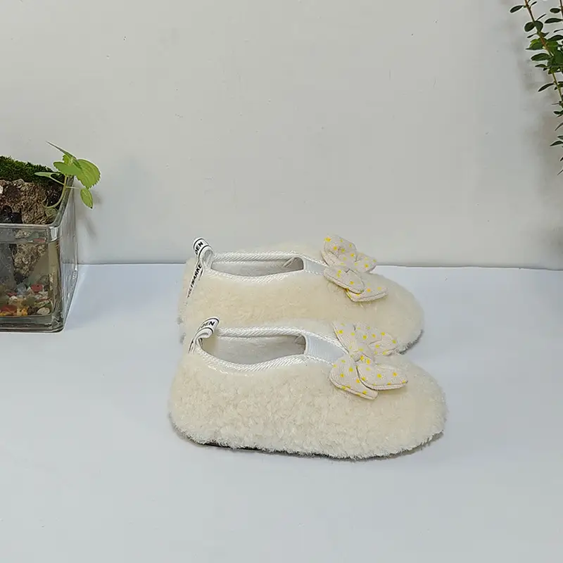 Autumn Winter Baby Fur Lined Princess Shoes — feature 6
