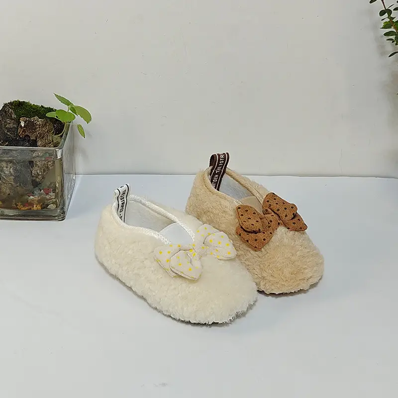 Autumn Winter Baby Fur Lined Princess Shoes — feature 7