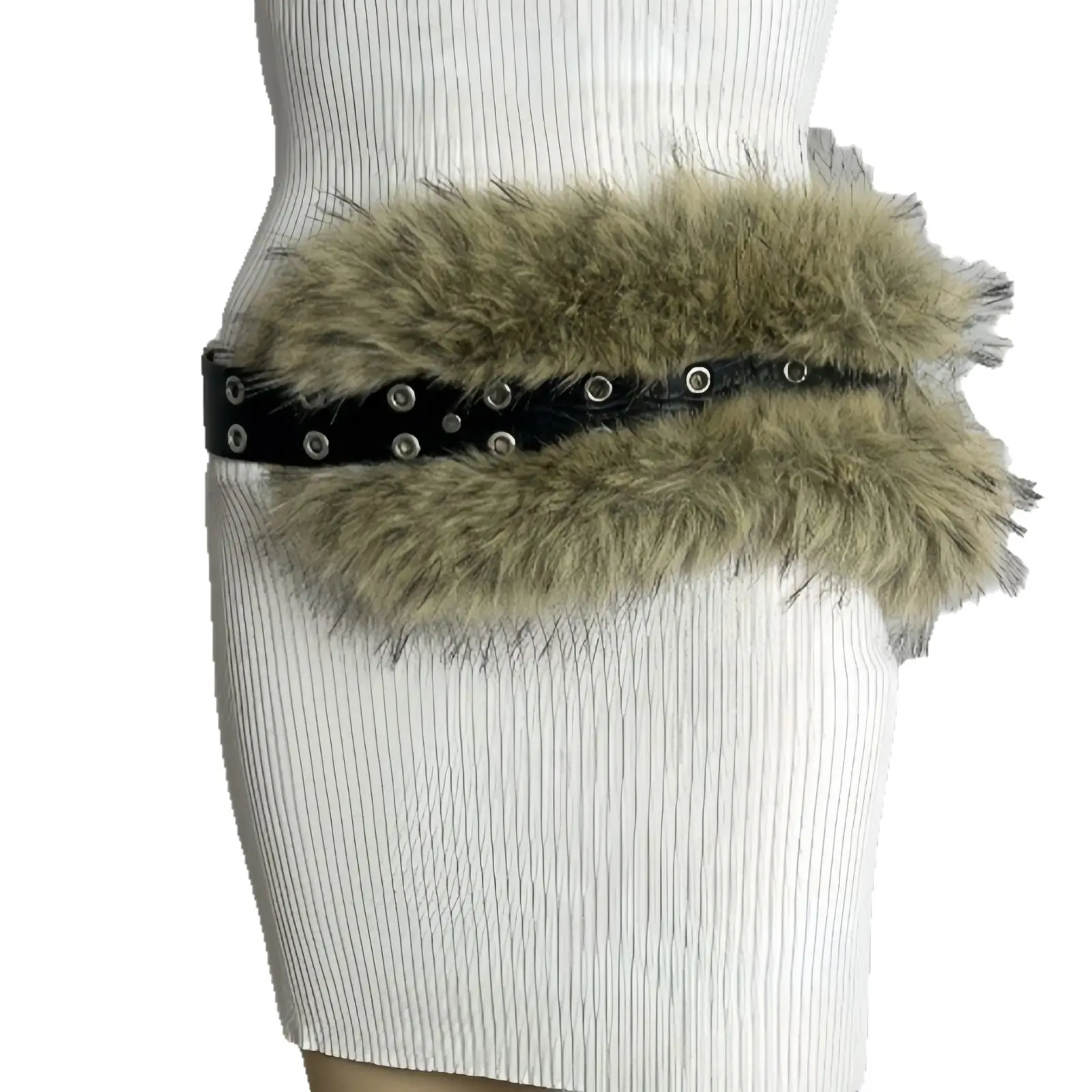 New Rabbit Fur Belt for Women Waist Cover Europe America