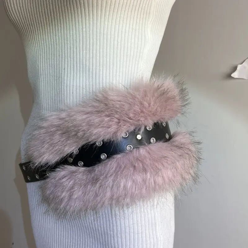 New Rabbit Fur Belt for Women Waist Cover Europe America — feature 10