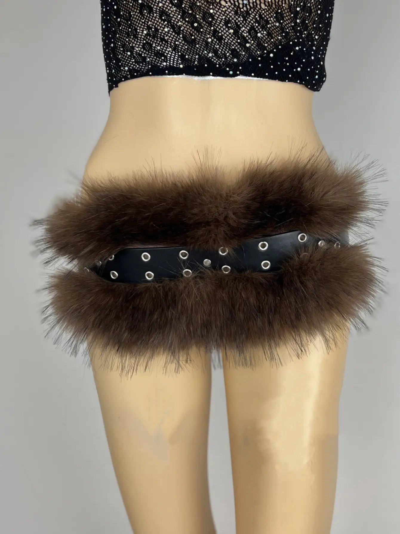 New Rabbit Fur Belt for Women Waist Cover Europe America — feature 33
