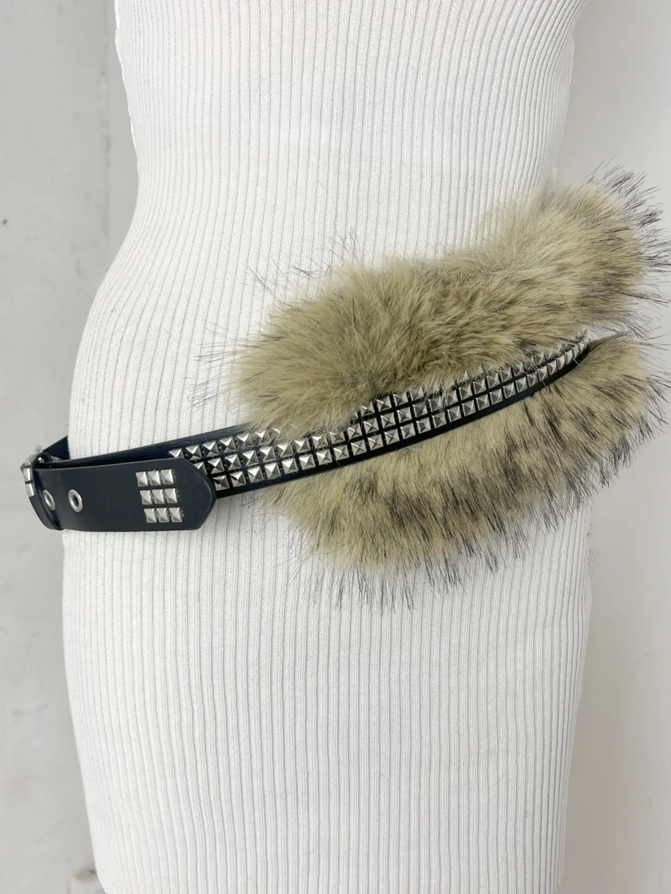 New Rabbit Fur Belt for Women Waist Cover Europe America — feature 47