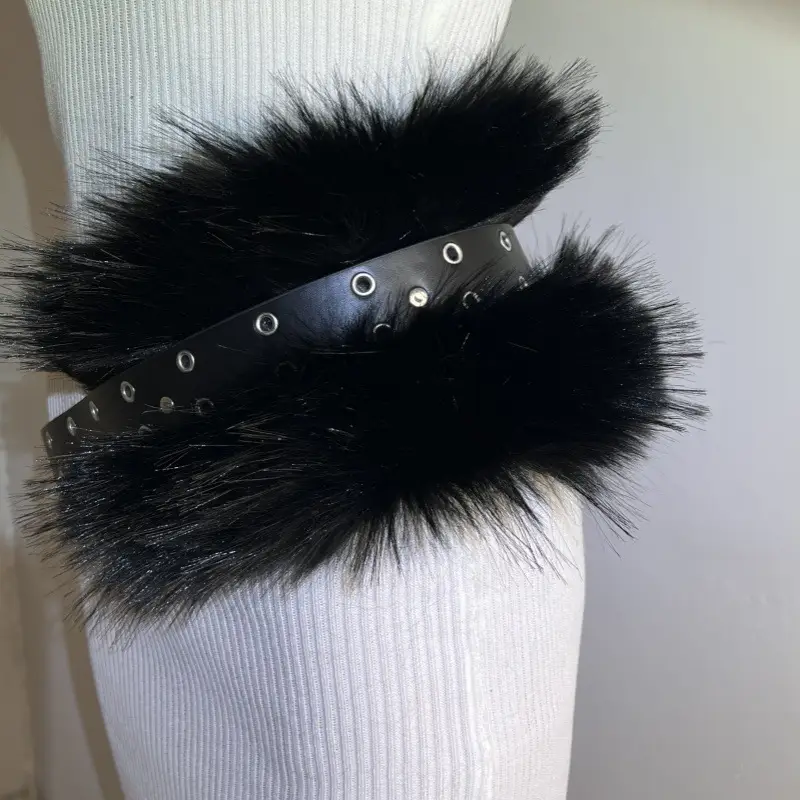 New Rabbit Fur Belt for Women Waist Cover Europe America — feature 9