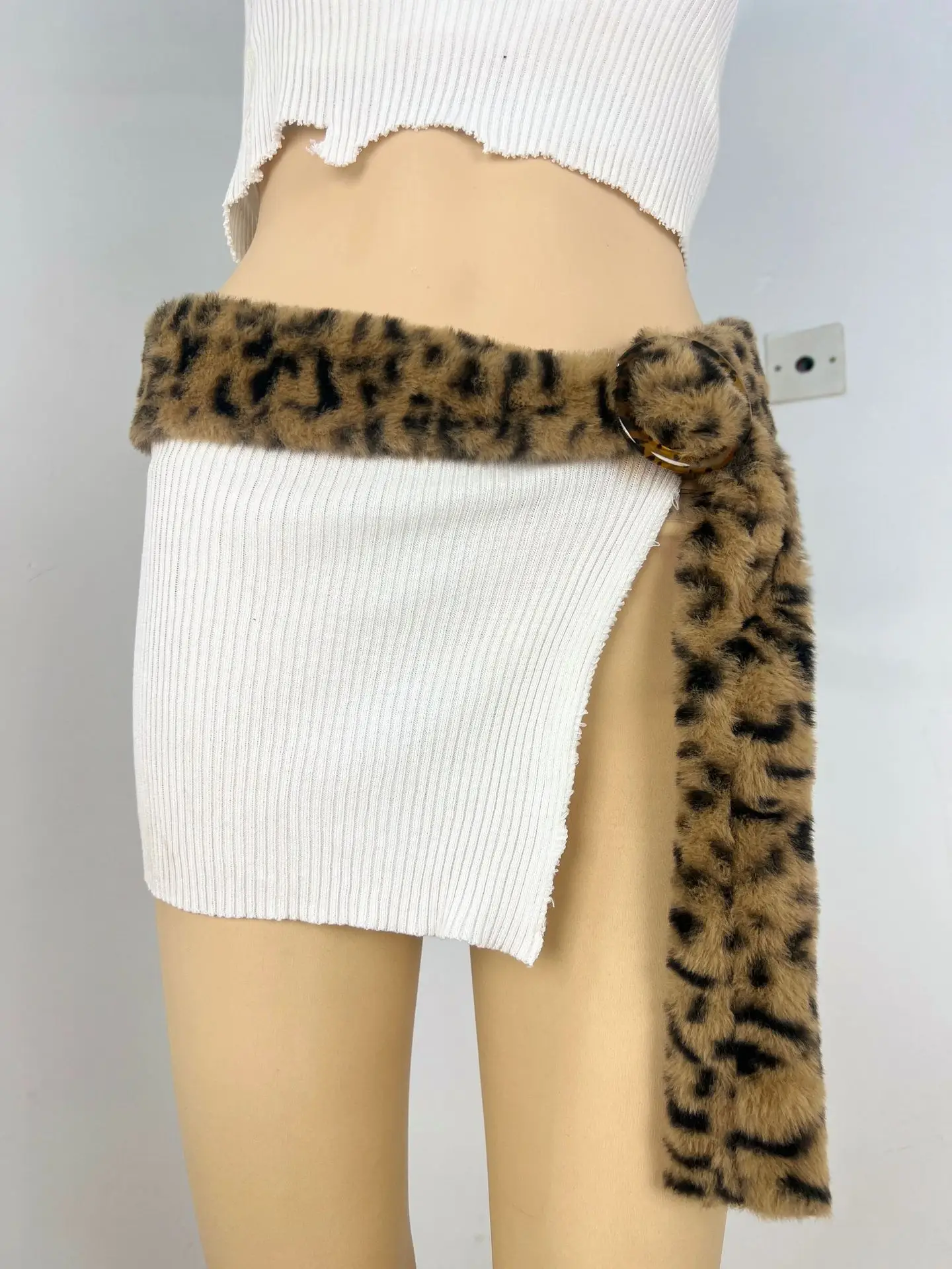 New Rabbit Fur Belt for Women Waist Cover Europe America