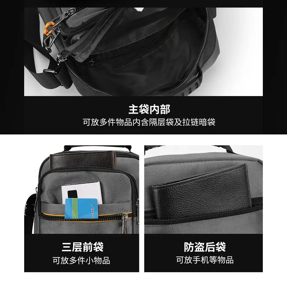 Men's Waterproof Korean Style Crossbody Bag - Image 6