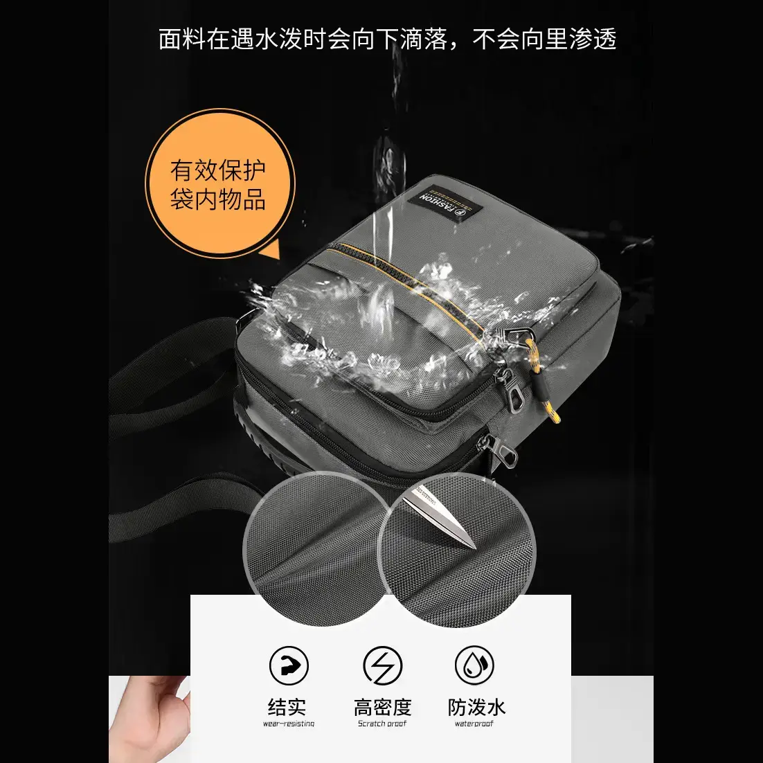 Men's Waterproof Korean Style Crossbody Bag - Image 8