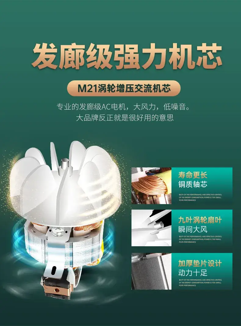 Smart Temp Hair Dryer 57°C Blue Light Salon Use — feature 15