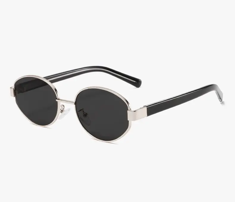 Retro Oval Metal Sunglasses Women High Definition Lens — feature 22