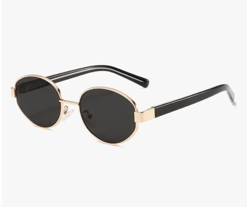 Retro Oval Metal Sunglasses Women High Definition Lens — feature 24