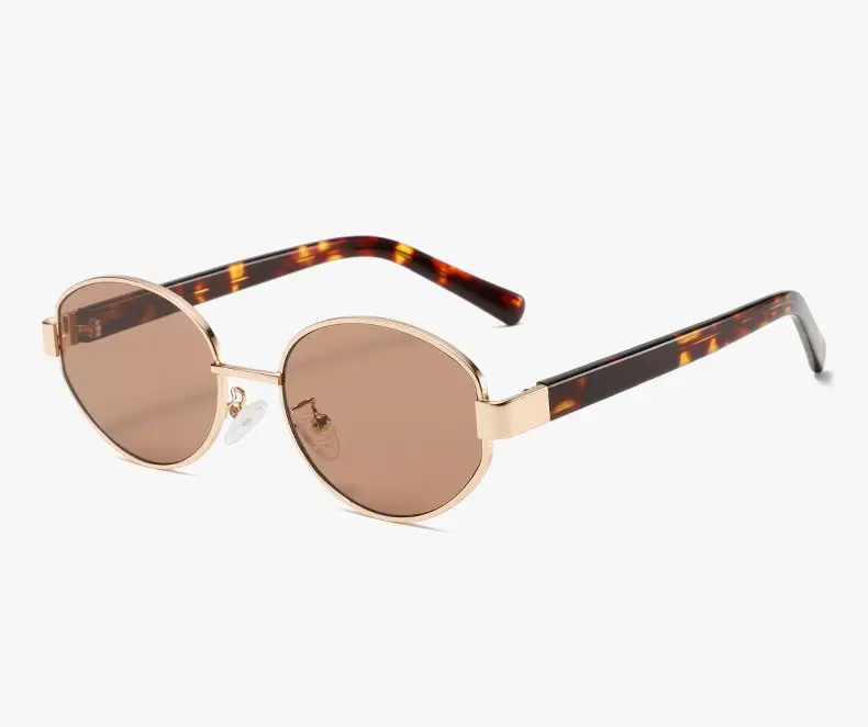 Retro Oval Metal Sunglasses Women High Definition Lens — feature 26