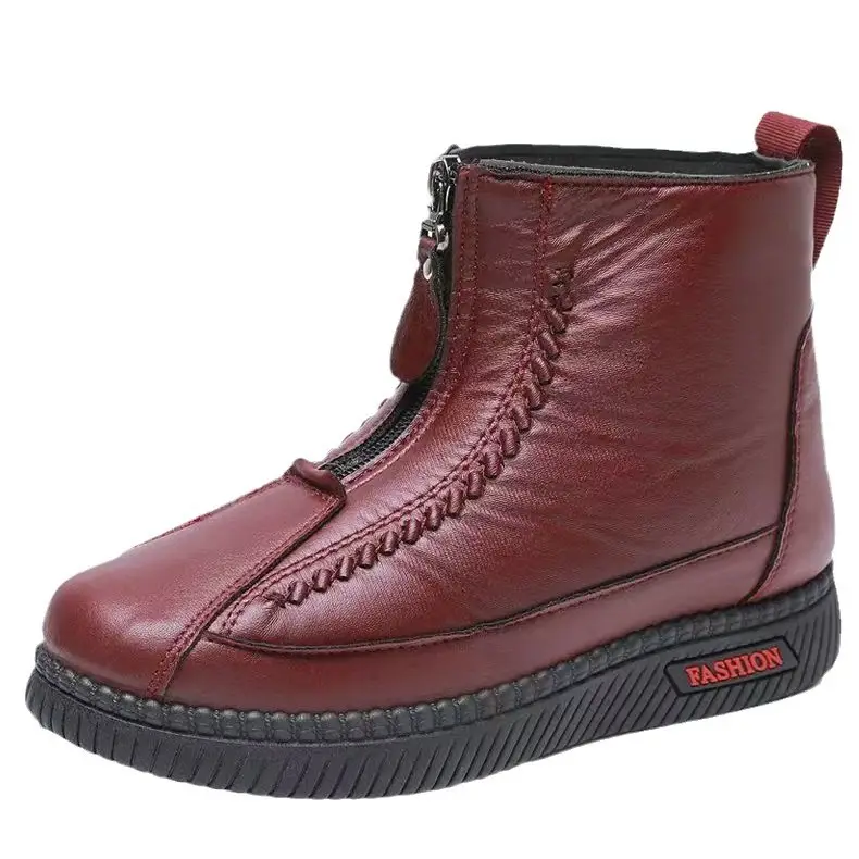 Winter High-grade Wool Old Beijing Cotton Boots Women's fleece-lined Thickened Middle-aged and Elderly Casual Cotton Shoes Cold-proof Warm Mother Shoes - Image 7