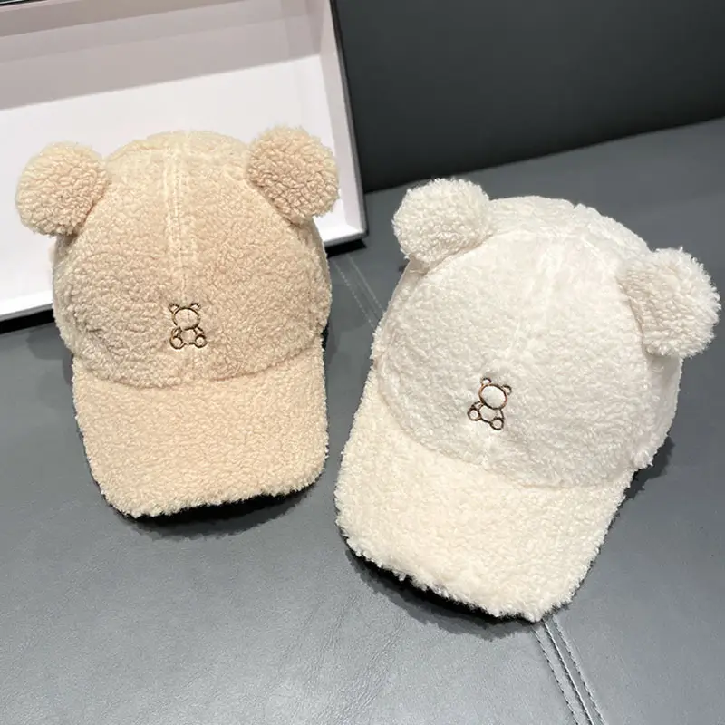 Japanese Embroidered Bear Ear Cap for Girls Winter Warm - Image 13