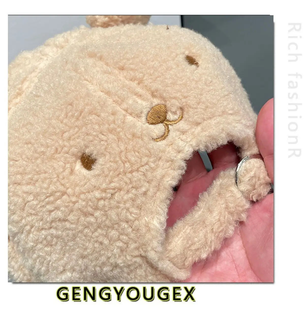 Japanese Embroidered Bear Ear Cap for Girls Winter Warm — feature 16
