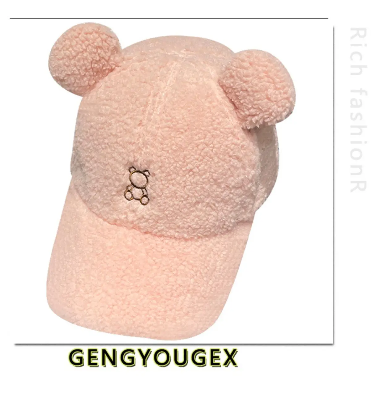 Japanese Embroidered Bear Ear Cap for Girls Winter Warm — feature 17