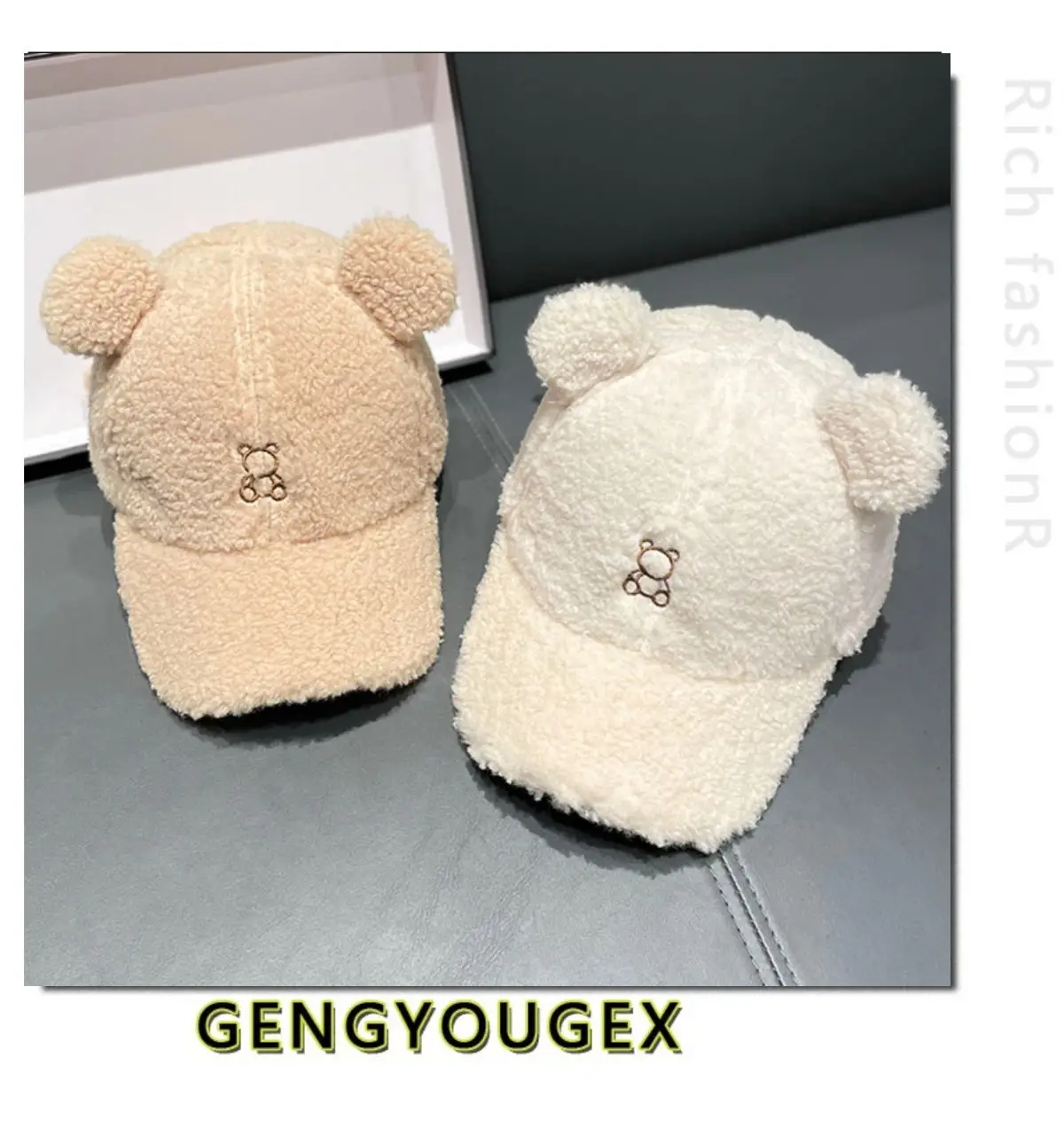 Japanese Embroidered Bear Ear Cap for Girls Winter Warm — feature 9