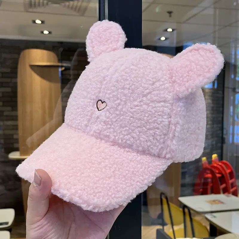 Japanese Embroidered Bear Ear Cap for Girls Winter Warm - Image 11