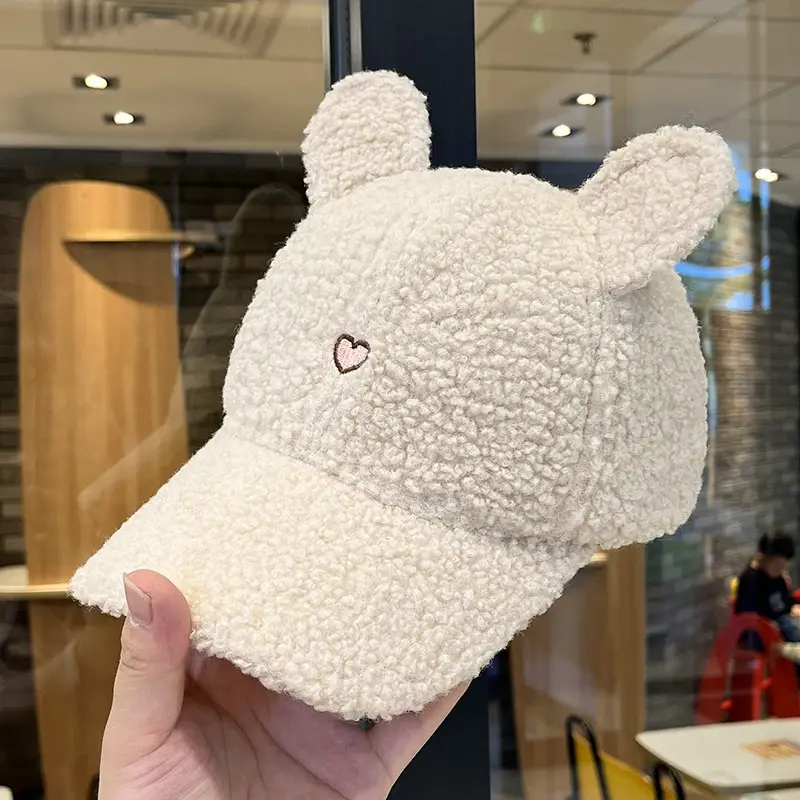 Japanese Embroidered Bear Ear Cap for Girls Winter Warm - Image 8