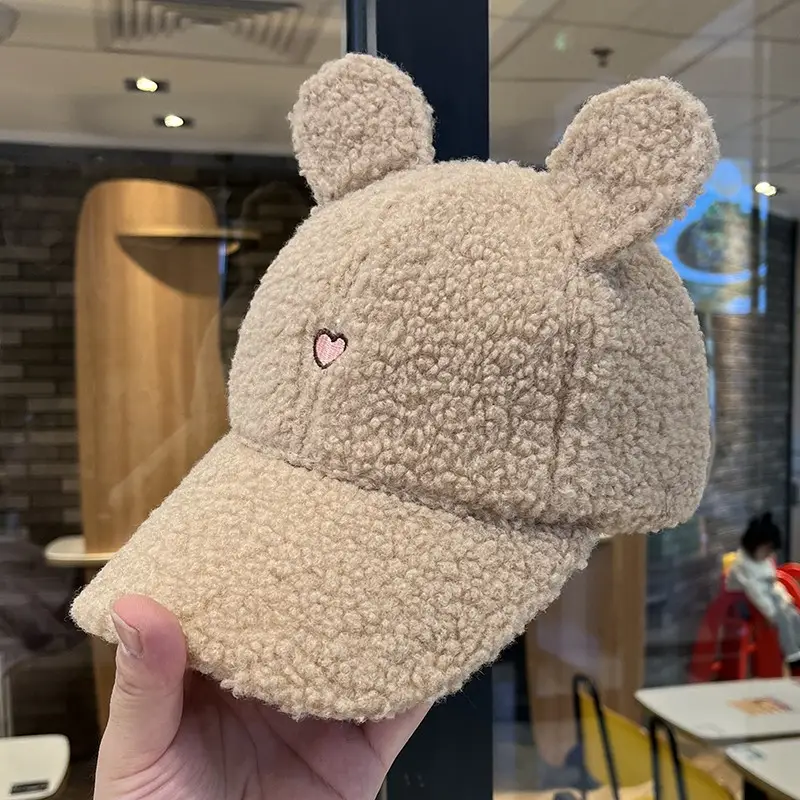 Japanese Embroidered Bear Ear Cap for Girls Winter Warm - Image 9