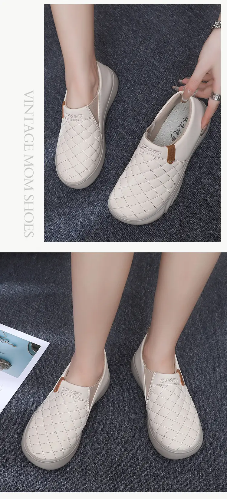 Old Beijing Cloth Shoes Women's Loafers Non-slip Thick-soled Moms Shoes Slip-on Soft-soled Bread Shoes Women's Fashion Bean Shoes — feature 18