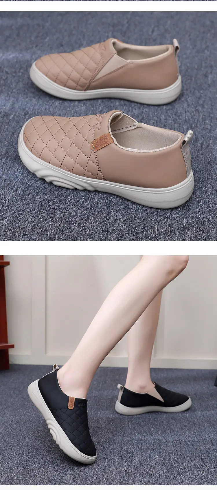 Old Beijing Cloth Shoes Women's Loafers Non-slip Thick-soled Moms Shoes Slip-on Soft-soled Bread Shoes Women's Fashion Bean Shoes — feature 23