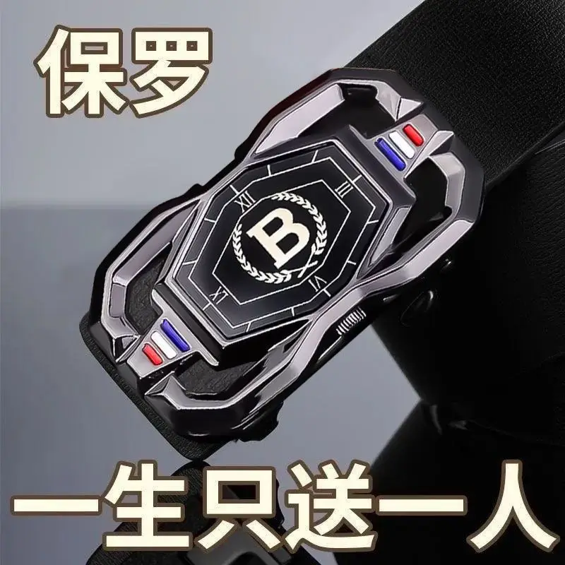 Men's Recycled Leather Belt with Automatic Buckle, Stylish Business Belt - Image 10