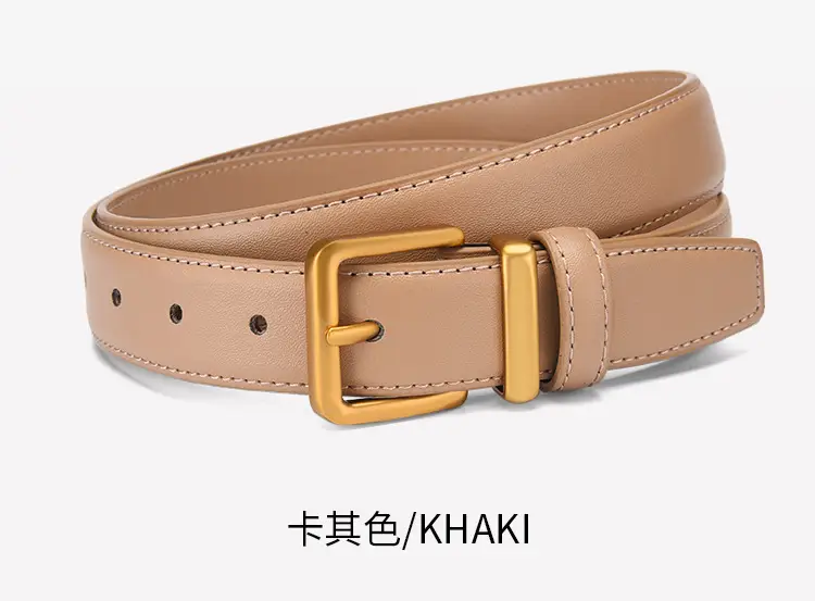 Black Leather Belt with Gold Buckle for Women β feature 16