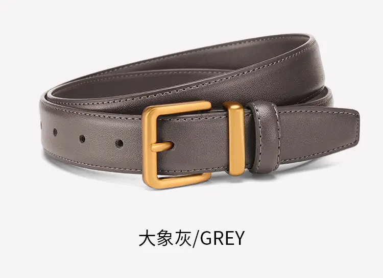 Black Leather Belt with Gold Buckle for Women β feature 17