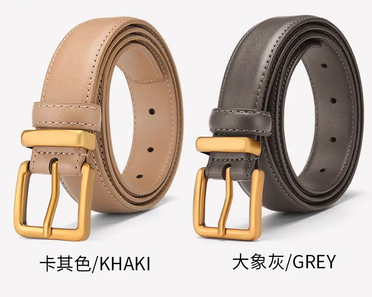 Black Leather Belt with Gold Buckle for Women β feature 20