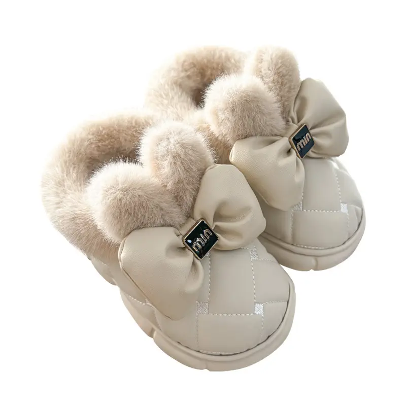 Cross-Border Cotton Shoes, New Winter Products for Women, Fashionable Bow Thick-Soled Non-Slip Waterproof Plus Velvet Warm Cotton Shoes - Image 8