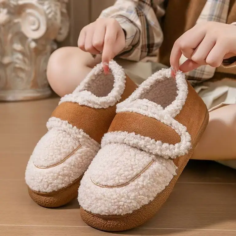 Winter Outfit fleece-lined Thickened Thick-soled Cotton Shoes Non-slip All-match Warm-keeping Shoes Casual Women's Plush Cotton Shoes — feature 3