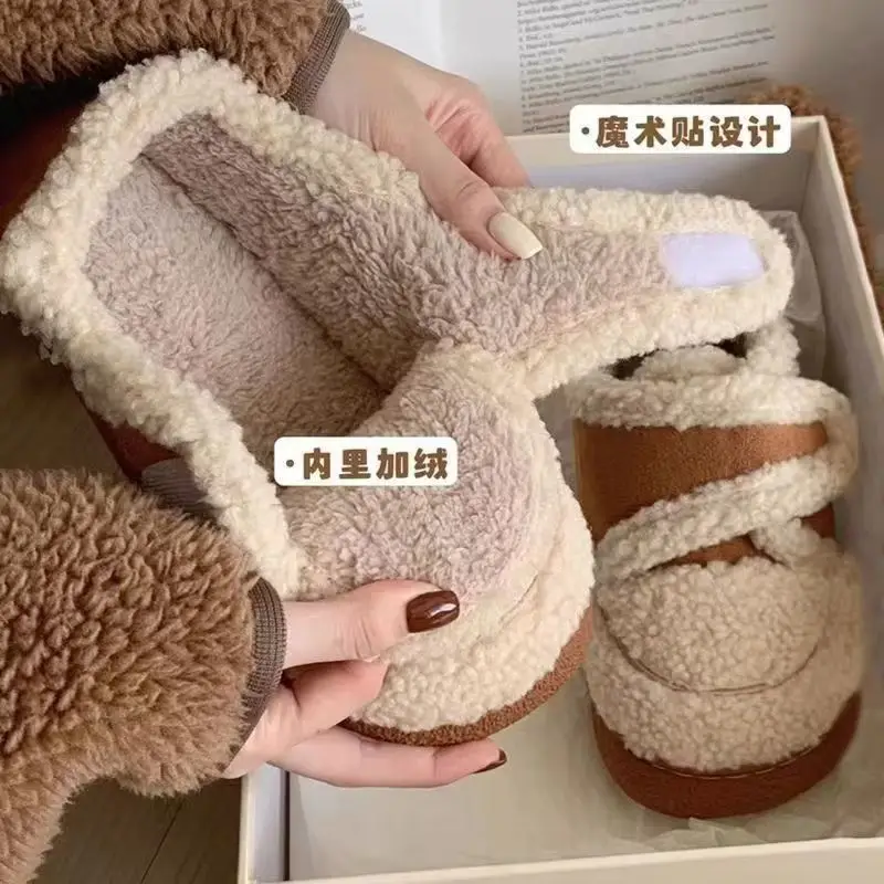 Winter Outfit fleece-lined Thickened Thick-soled Cotton Shoes Non-slip All-match Warm-keeping Shoes Casual Women's Plush Cotton Shoes — feature 6