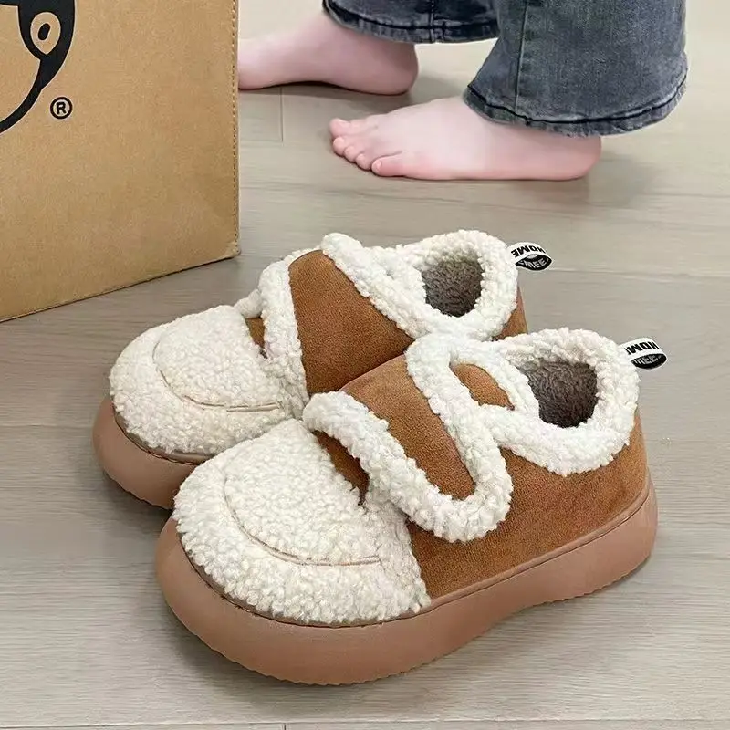 Winter Outfit fleece-lined Thickened Thick-soled Cotton Shoes Non-slip All-match Warm-keeping Shoes Casual Women's Plush Cotton Shoes — feature 7